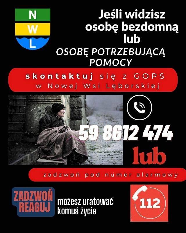 Grafika 1: Uwaga! Okres zimowy – pomoc dla osób bezdomnych i potrzebujących