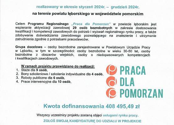 Program "Praca dla Pomorzan" grafika