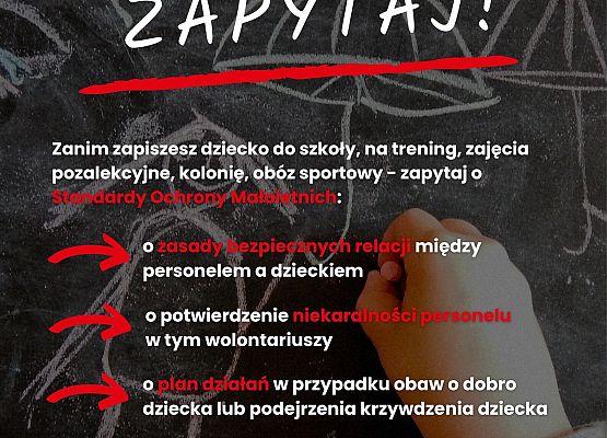 Kampania informacyjna dotycząca ochrony małoletnich grafika