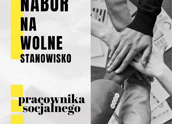 OGŁOSZENIE  O NABORZE NA WOLNE STANOWISKO W GMINNYM OŚRODKU POMOCY SPOŁECZNEJ W NOWEJ WSI LĘBORSKIEJ grafika