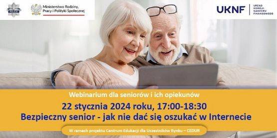 Webinarium "Bezpieczny senior" grafika