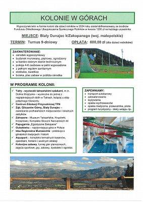 Kolonie letnie 2024 dla dzieci rolników z gminy Nowa Wies Lęborska grafika