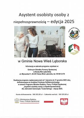 NABÓR ZGŁOSZEŃ DO PROGRAMU  „ASYSTENT OSOBISTY OSOBY Z NIEPEŁNOSPRAWNOŚCIĄ”  - EDYCJA 2025 grafika
