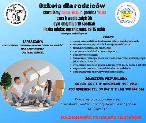 Nabór wniosków na warsztaty "Szkoła dla Rodziców" grafika