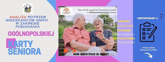 Gmina Nowa Wieś Lęborska  dokonuje rozeznania potrzeb mieszkańców Gminy  w zakresie posiadania Ogólnopolskiej Karty Seniora. grafika
