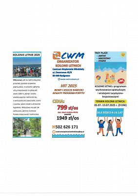 WYPOCZYNEK LETNI DLA DZIECI Z KRUS I NIE TYLKO ! grafika