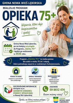 Plakat "Opieka 75+" grafika