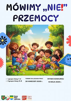 Plakat do konkursu "Mówimy NIE przemocy" grafika